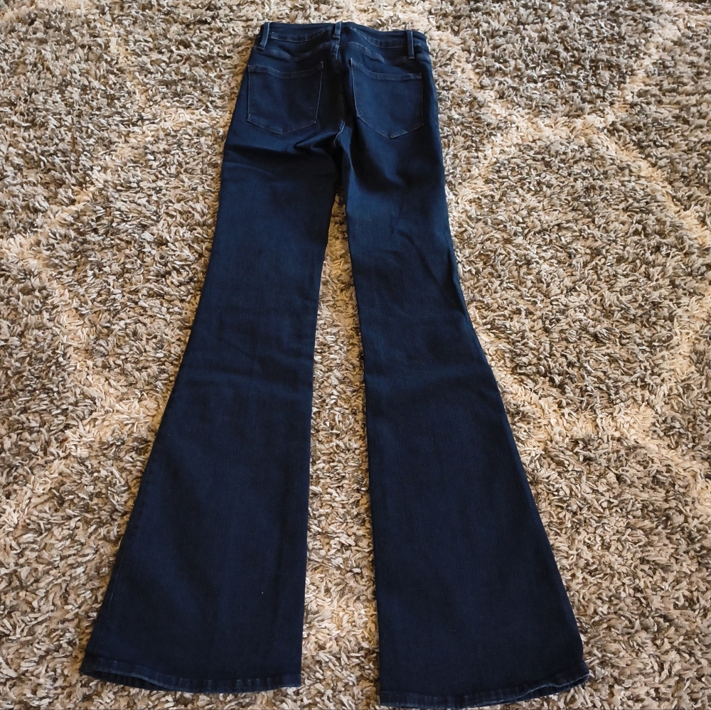 FRAME Le One Flare Jeans in Keller Wash - Picture 3 of 5